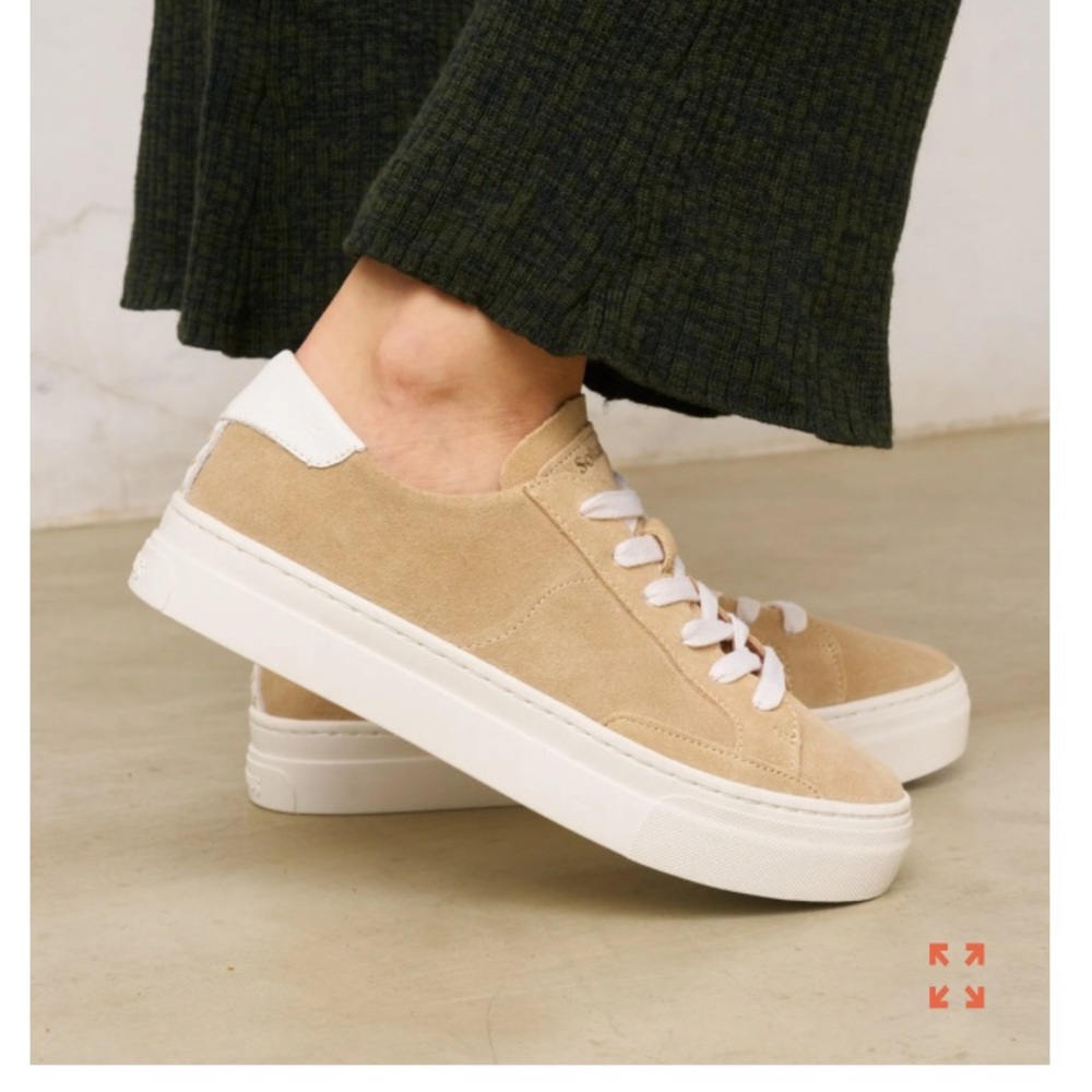 Soludos ibiza new platform shoes tan suede